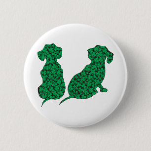 Chapa Redonda De 5 Cm Dachshunds del Día de San Patricio