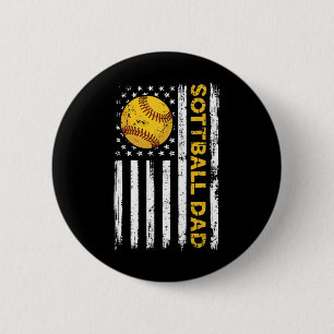 Chapa Redonda De 5 Cm Dad Softll Usa Bandera Americana Papá Patriótico D