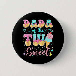 Chapa Redonda De 5 Cm Dada de la niña de dos dulces cumpleaños helado