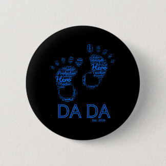 Chapa Redonda De 5 Cm Dada Día del Padre Est 2026 Nube de Palabras Bebé