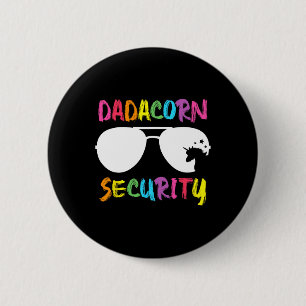 Chapa Redonda De 5 Cm Dadacorn Security Unicorn Papá Y El Chica Papa Pad