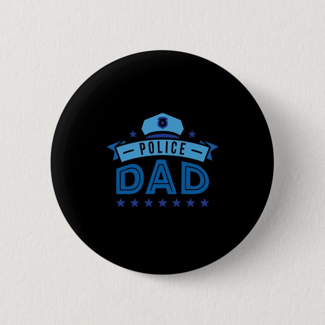 Chapa Redonda De 5 Cm Daddy Policeman (Anverso)