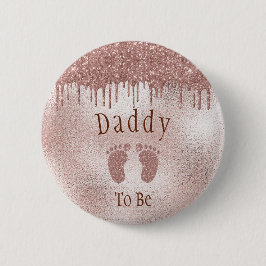 Chapa Redonda De 5 Cm Daddy To Be Baby Shower Pink Girl Baby Feet Button