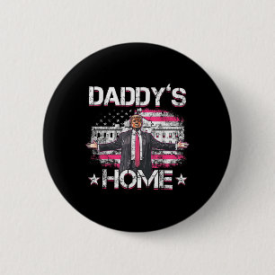 Chapa Redonda De 5 Cm Daddys home Trump Pink 2024
