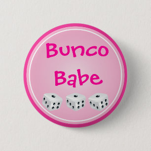 Chapa Redonda De 5 Cm dados con personalizable rosado del círculo