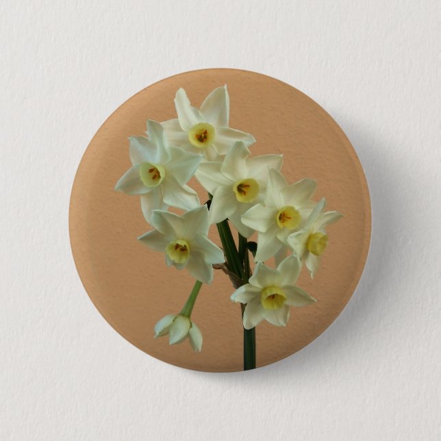 Chapa Redonda De 5 Cm Daffodil Badge (Anverso)