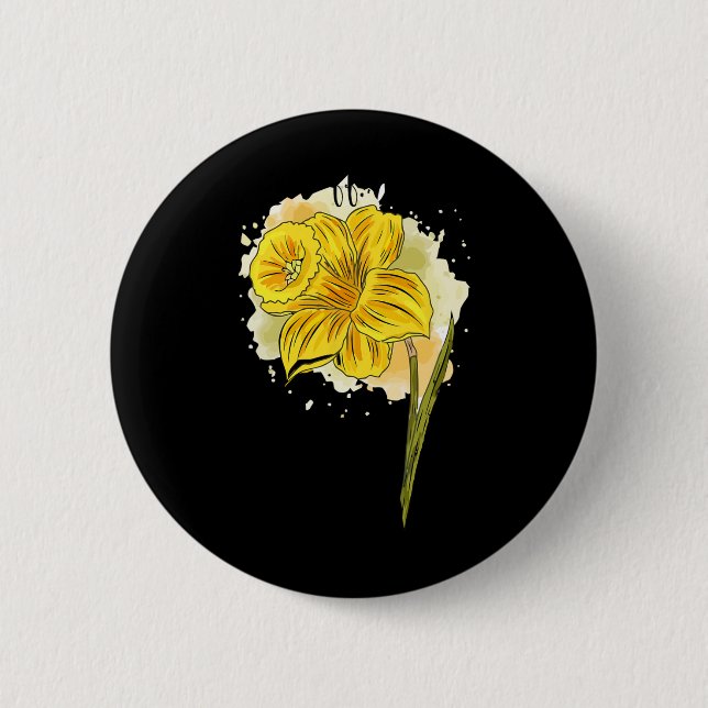 Chapa Redonda De 5 Cm Daffodil Daffodils Flores Primavera Floral Día de  (Anverso)