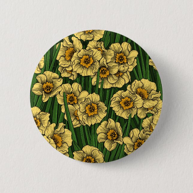 Chapa Redonda De 5 Cm Daffodil garden (Anverso)