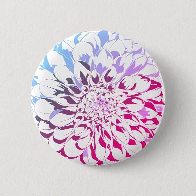 Chapa Redonda De 5 Cm Dahlia flower button - violet tones (Anverso)