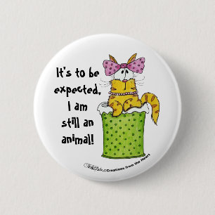 Chapa Redonda De 5 Cm Dainty Garbage Kitty