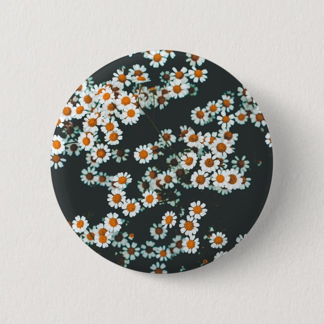 Chapa Redonda De 5 Cm Daisy Daisies Floral (Anverso)