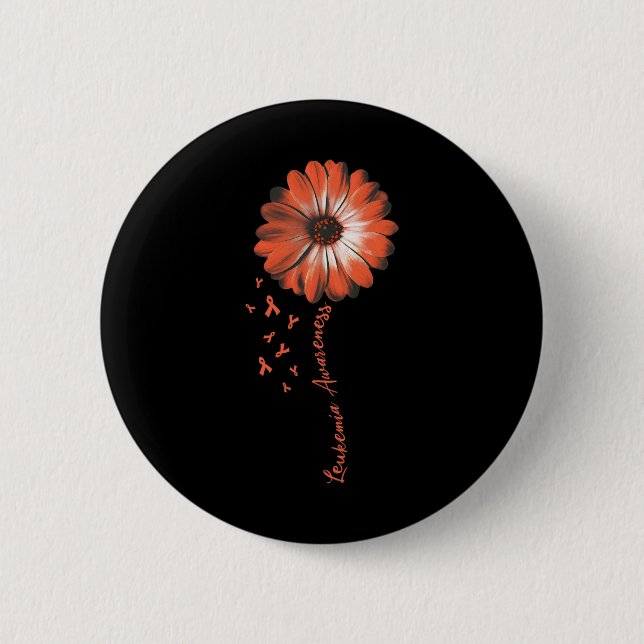 Chapa Redonda De 5 Cm Daisy Flower Leukemia Awareness Gifts (Anverso)