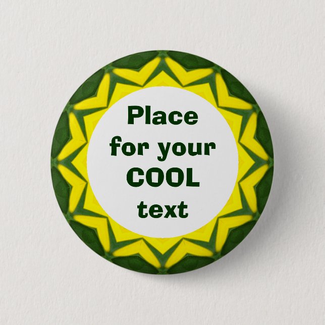 Chapa Redonda De 5 Cm Daisy Mandala Template 39 (Anverso)