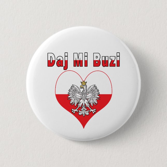 Chapa Redonda De 5 Cm Daj Mi Buzi Eagle Heart (Anverso)