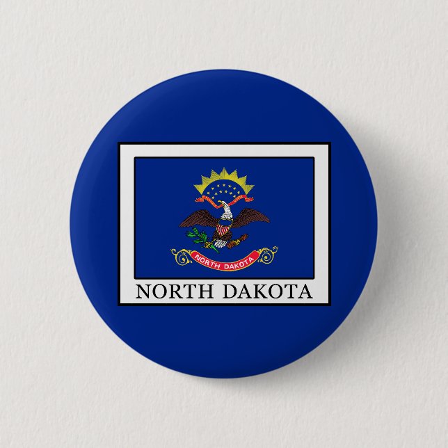Chapa Redonda De 5 Cm Dakota del Norte (Anverso)