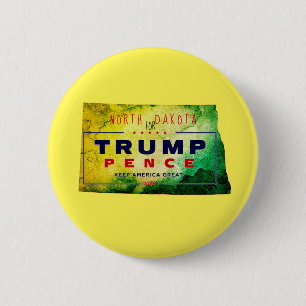 Chapa Redonda De 5 Cm Dakota del Norte para la valla Trump 2020