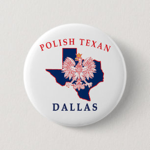 Chapa Redonda De 5 Cm Dallas Texan polaco