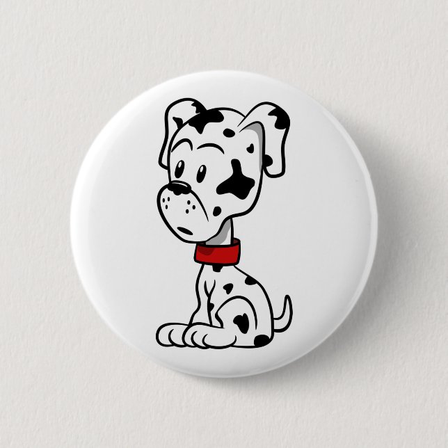 Chapa Redonda De 5 Cm Dalmatian Puppy (Anverso)