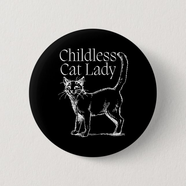 Chapa Redonda De 5 Cm Dama de gato infantil (Anverso)