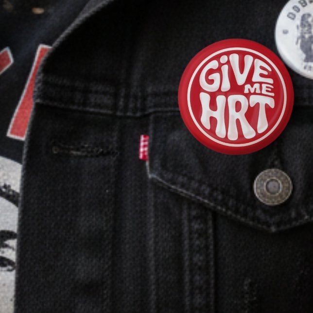 Chapa Redonda De 5 Cm Dame HRT Retro Protest  (Subido por el creador)