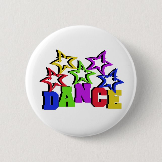 Chapa Redonda De 5 Cm Dance Stars (Anverso)