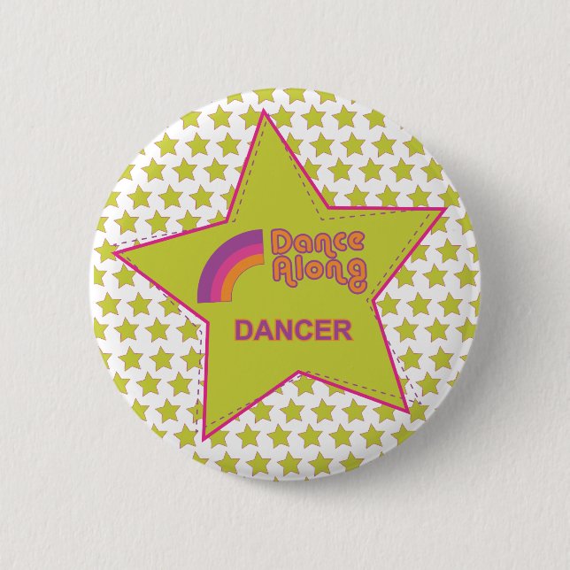Chapa Redonda De 5 Cm dancealong_dancer_star_button (Anverso)