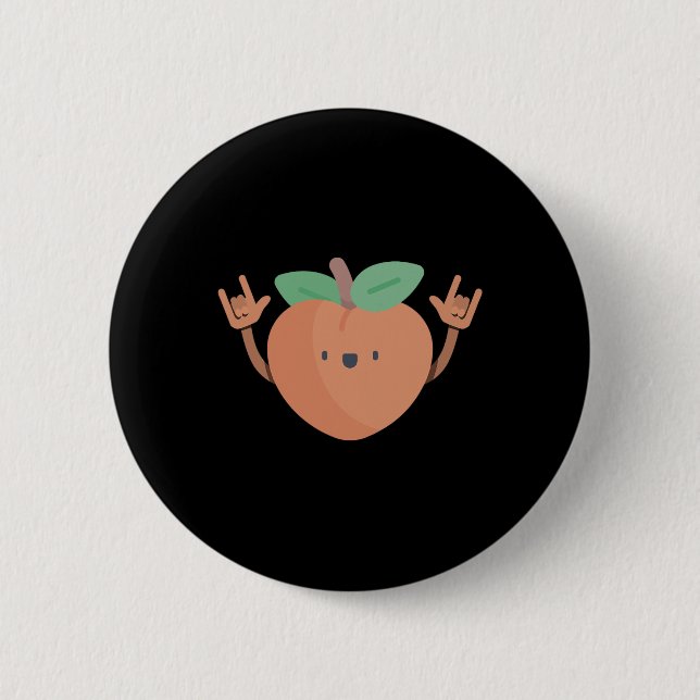 Chapa Redonda De 5 Cm Dancing Peach Funny Dance Fruit Dancer Tee Gráfico (Anverso)