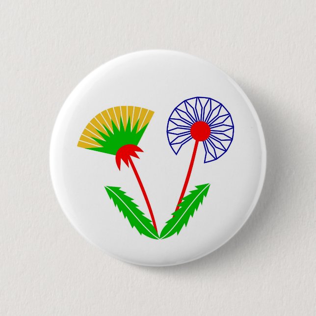 Chapa Redonda De 5 Cm Dandelion (Anverso)