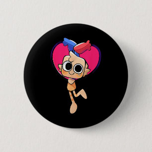 Chapa Redonda De 5 Cm Dandys World Goob Plush Heart Por Cumpleaños Y Dic