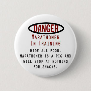 Chapa Redonda De 5 Cm Danger Marathoner