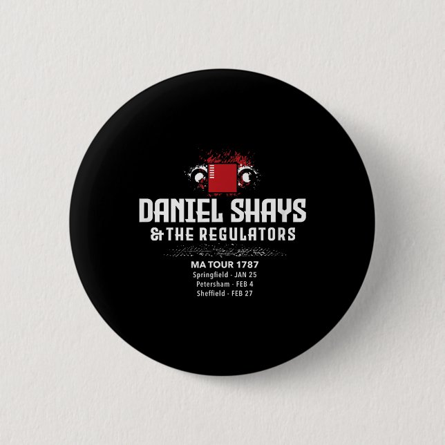 Chapa Redonda De 5 Cm Daniel Shays Machusetts History (Anverso)