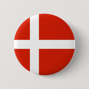 Chapa Redonda De 5 Cm Dannebrog; La bandera oficial de Dinamarca