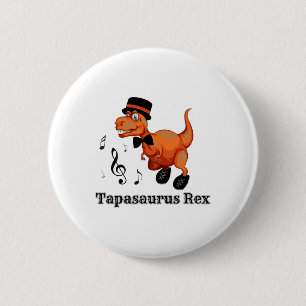 Chapa Redonda De 5 Cm Danza de dinosaurio de baile lindo - Tapasauro