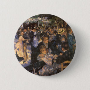 Chapa Redonda De 5 Cm Danza en Le Moulin de la Galette por Pierre Renoir