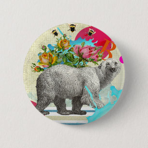 Chapa Redonda De 5 Cm "Danza polar 2" insignia