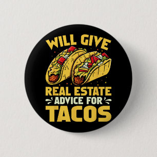 Chapa Redonda De 5 Cm Dará Asesoramiento Inmobiliario A Tacos Funny