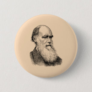 Chapa Redonda De 5 Cm Darwin Portrait Evolution/ Charles Darwin
