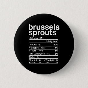Chapa Redonda De 5 Cm Datos Nutricionales de las Coles de Bruselas Diver