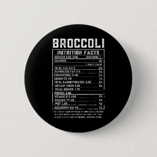 Chapa Redonda De 5 Cm Datos nutricionales del brócoli Comida de Acción d