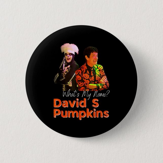 Chapa Redonda De 5 Cm David S Pumpkins Skeleton Funny Skit Men Clothing  (Anverso)