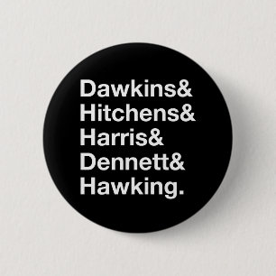 Chapa Redonda De 5 Cm Dawkins&Hitchens&Harris&Dennett&Hawking - ciencia