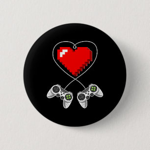 Chapa Redonda De 5 Cm Day Video Game Controller Heart Gamer Gift Boys 1