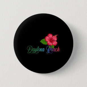 Chapa Redonda De 5 Cm Daytona Beach Florida Hibiscus Flower