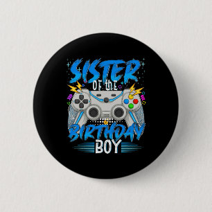 Chapa Redonda De 5 Cm De Birthday Boy Video Game Birthday Gamer Boys