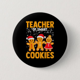 Chapa Redonda De 5 Cm De galletas inteligentes pan de jengibre Navidad P