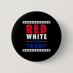 Chapa Redonda De 5 Cm De Julio Blanco Rojo Y Trump