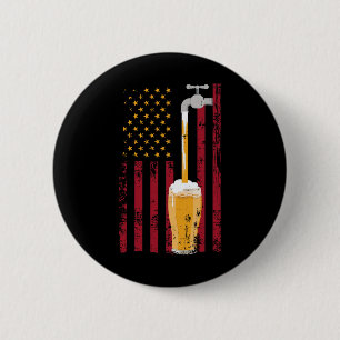Chapa Redonda De 5 Cm De Julio Cerveza Bandera Americana