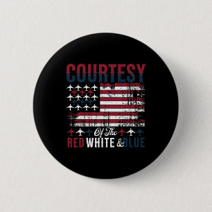 Chapa Redonda De 5 Cm De La Bandera Americana Roja Blanca Y Azul 4 De Ju