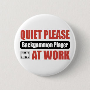 Chapa Redonda De 5 Cm De la tranquilidad jugador del backgammon por