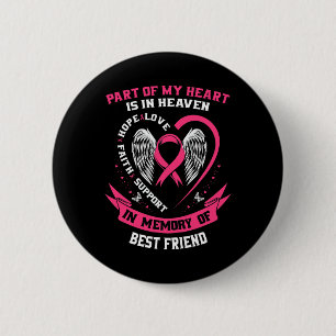 Chapa Redonda De 5 Cm De Mi Corazón Está En El Cielo Mejor Amigo Cáncer